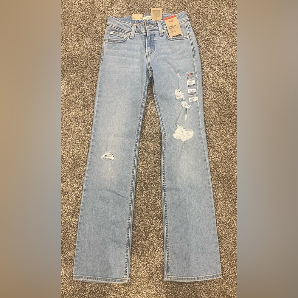 Levi’s women’s Superlow Bootcut stretch jeans, size 23x32